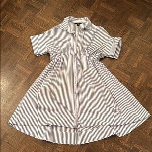 Victoria Beckham X Target cotton pinstripe shirt dress size XS